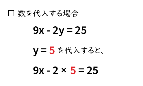 連立方程式代入法