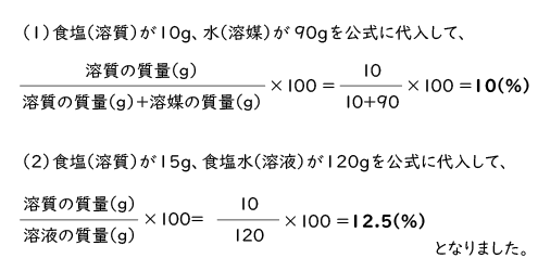 質量パーセント濃度